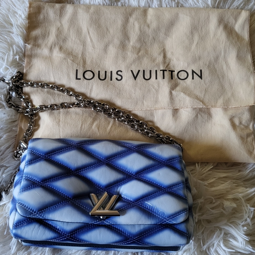 COPY - Louis Vuitton GO-14 Blue/White Malletage bag